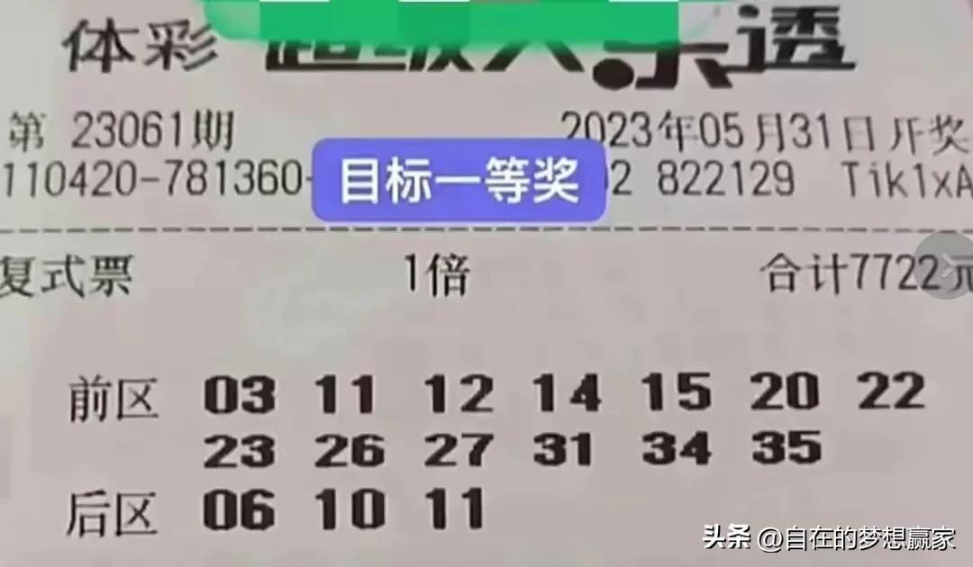 体育彩票大乐透中奖查询，23061期的幸运揭秘